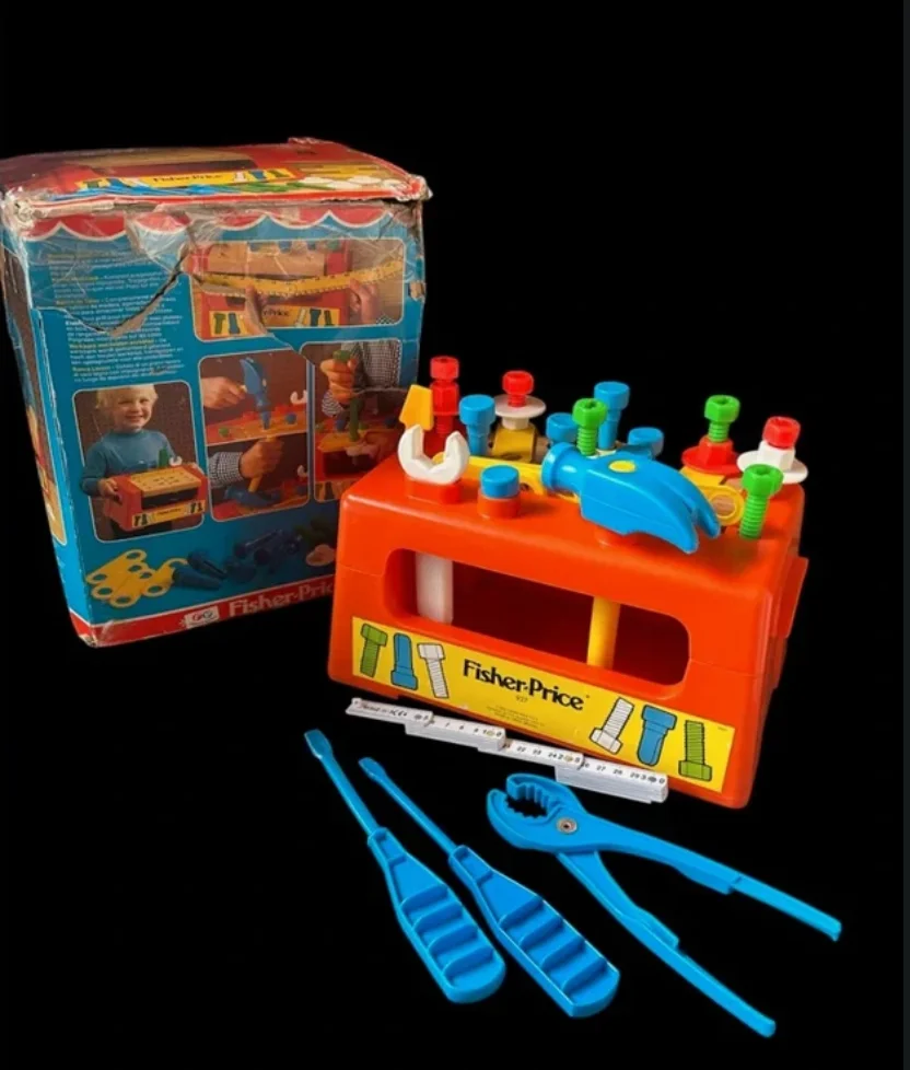 Etabli Woodtop Workbench #927 de Fisher-Price (1980) avec boite